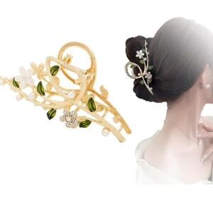 Elegant Floral Hair Claw Clip
